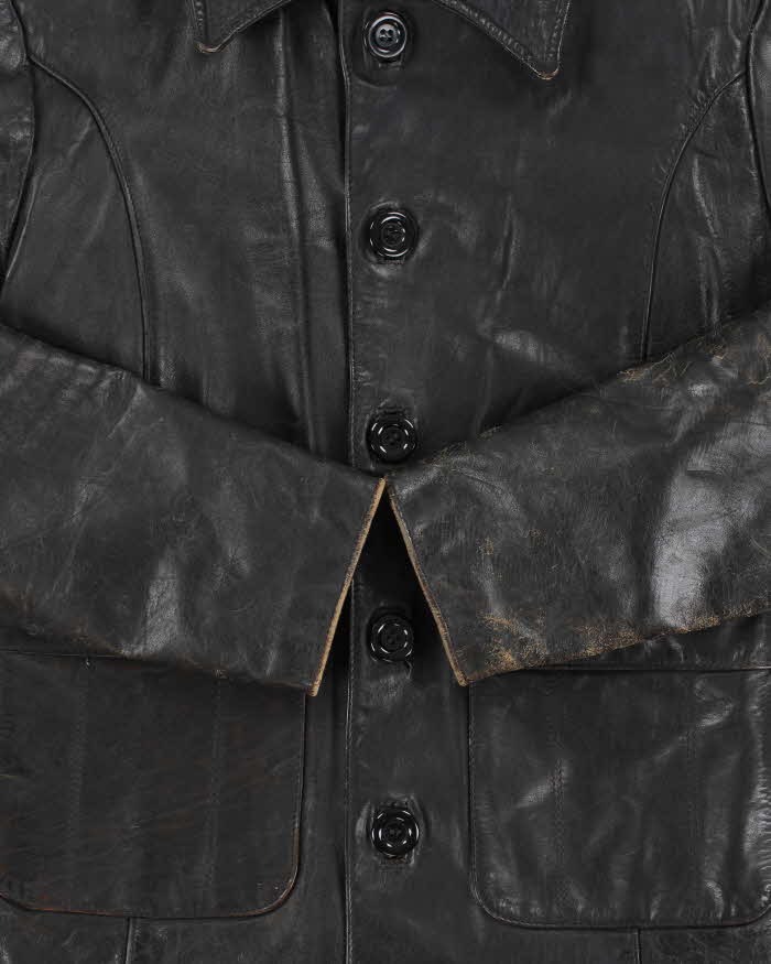 Vintage 1950s 'Bad Leather' Made In Mexico Horsehide Women's Quilt Lined Jacket - S