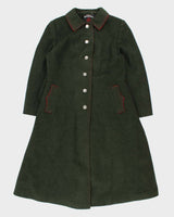 Vintage 1980s Wolfstaedter Austria Loden Wool Women's Over Coat - M