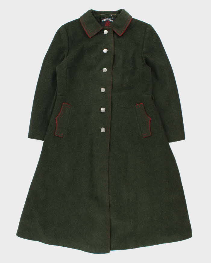 Vintage 1980s Wolfstaedter Austria Loden Wool Women's Over Coat - M