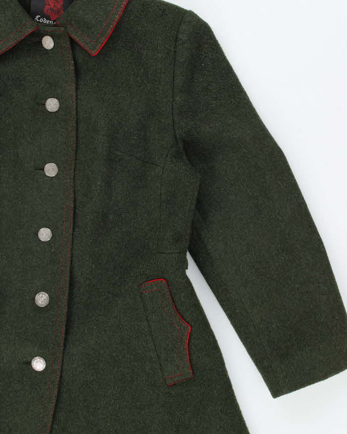 Vintage 1980s Wolfstaedter Austria Loden Wool Women's Over Coat - M