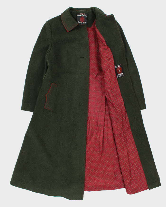 Vintage 1980s Wolfstaedter Austria Loden Wool Women's Over Coat - M