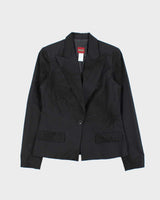 Vintage Y2K 00s Kenzo Women's Embroidered Peak Lapelled Single Breasted Blazer - S