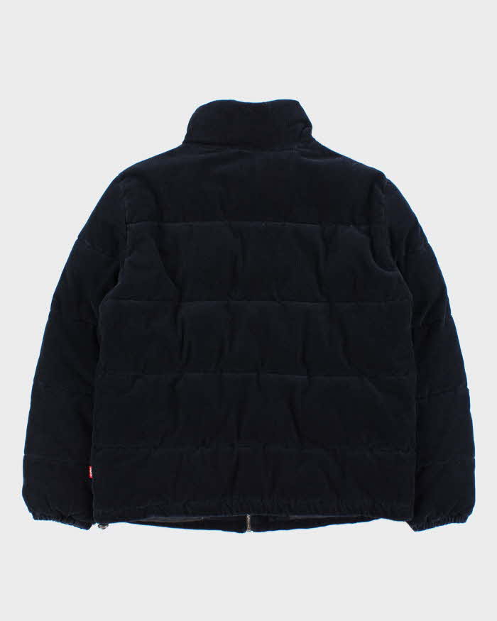 Levi's Corduroy Navy Puffer Jacket - M