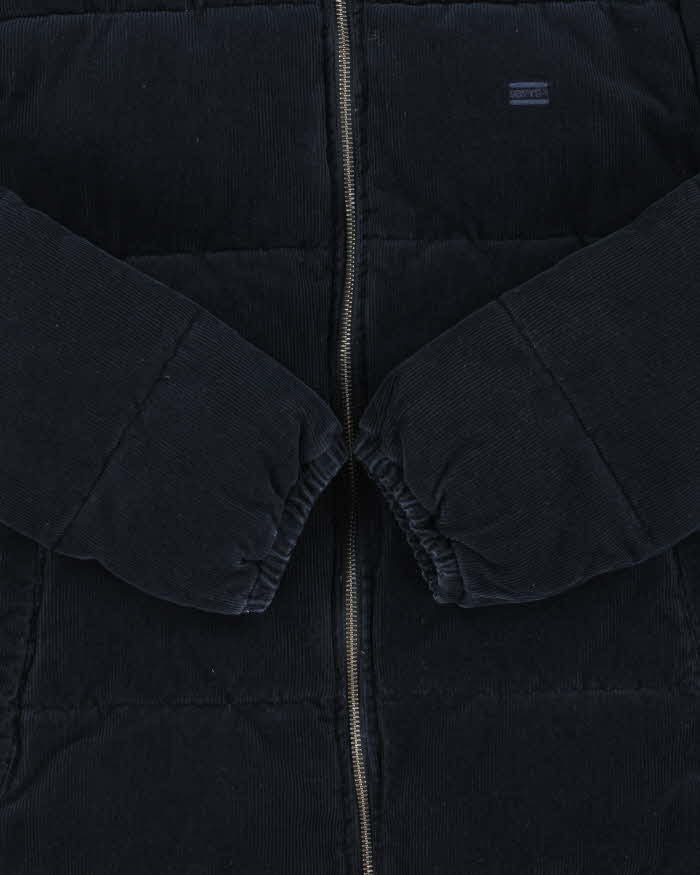 Levi's Corduroy Navy Puffer Jacket - M