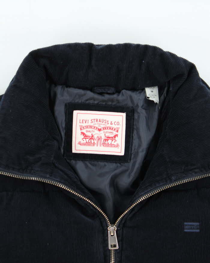 Levi's Corduroy Navy Puffer Jacket - M