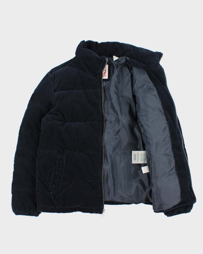 Levi's Corduroy Navy Puffer Jacket - M