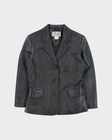 Vintage 1990s Clio Leather Blazer Jacket - S