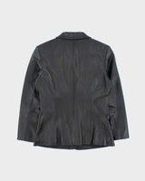 Vintage 1990s Clio Leather Blazer Jacket - S