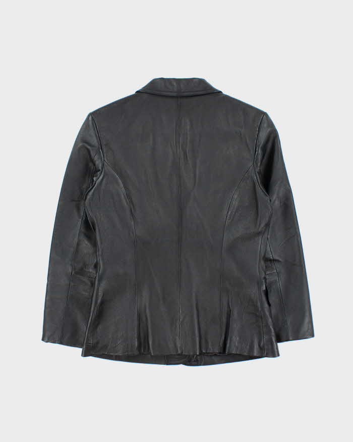 Vintage 1990s Clio Leather Blazer Jacket - S
