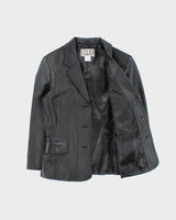Vintage 1990s Clio Leather Blazer Jacket - S