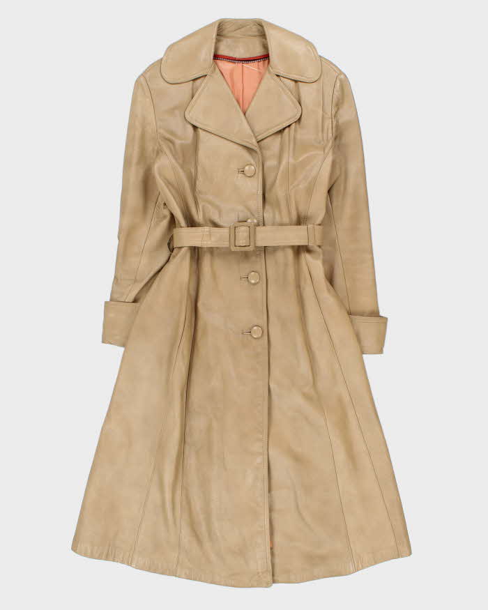 Vintage 1980s Olympic Long Leather Jacket - M