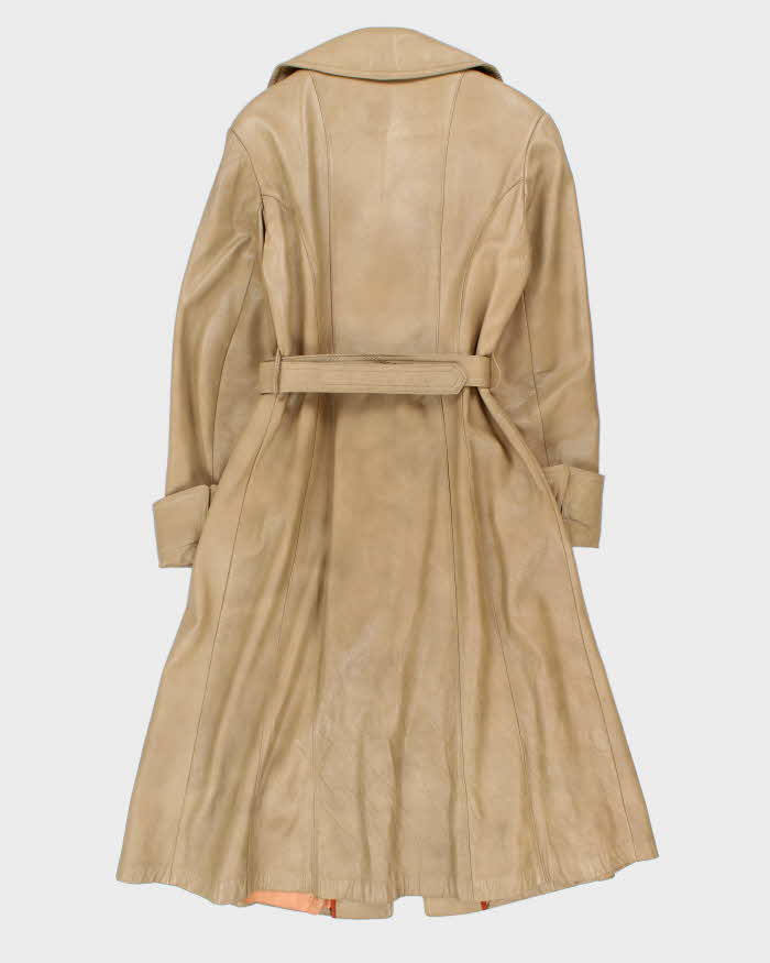 Vintage 1980s Olympic Long Leather Jacket - M