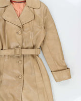 Vintage 1980s Olympic Long Leather Jacket - M