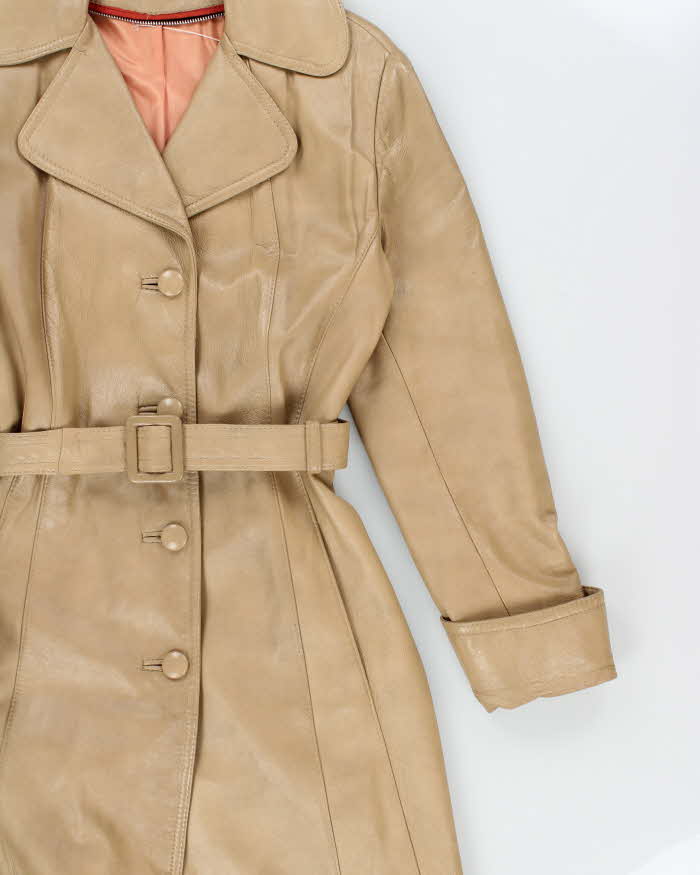 Vintage 1980s Olympic Long Leather Jacket - M