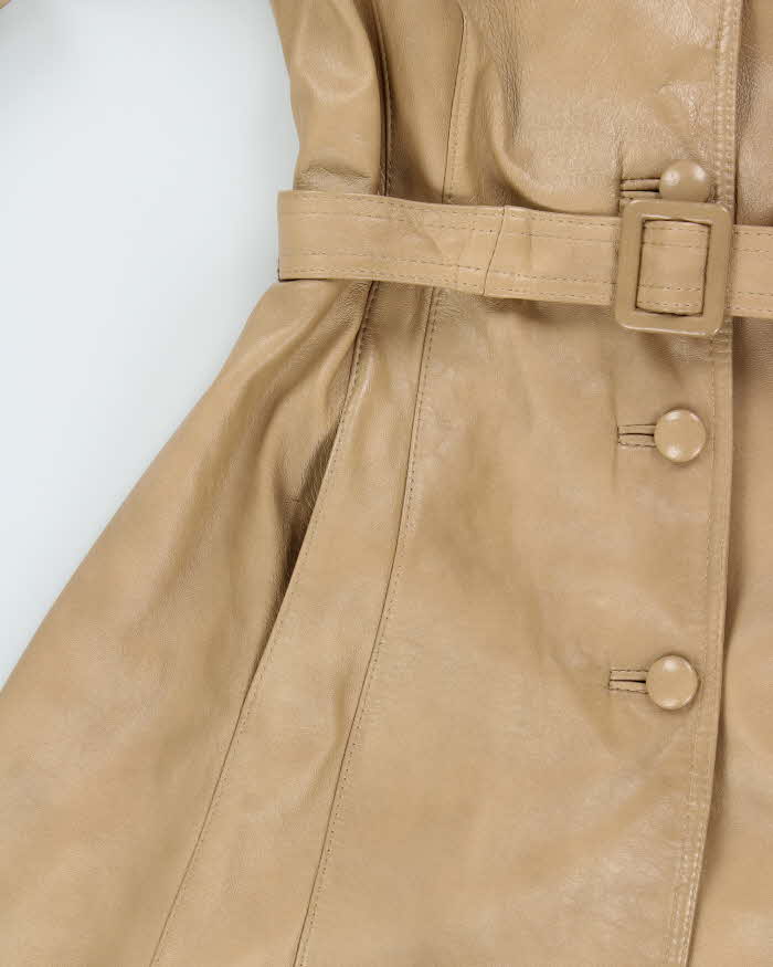 Vintage 1980s Olympic Long Leather Jacket - M