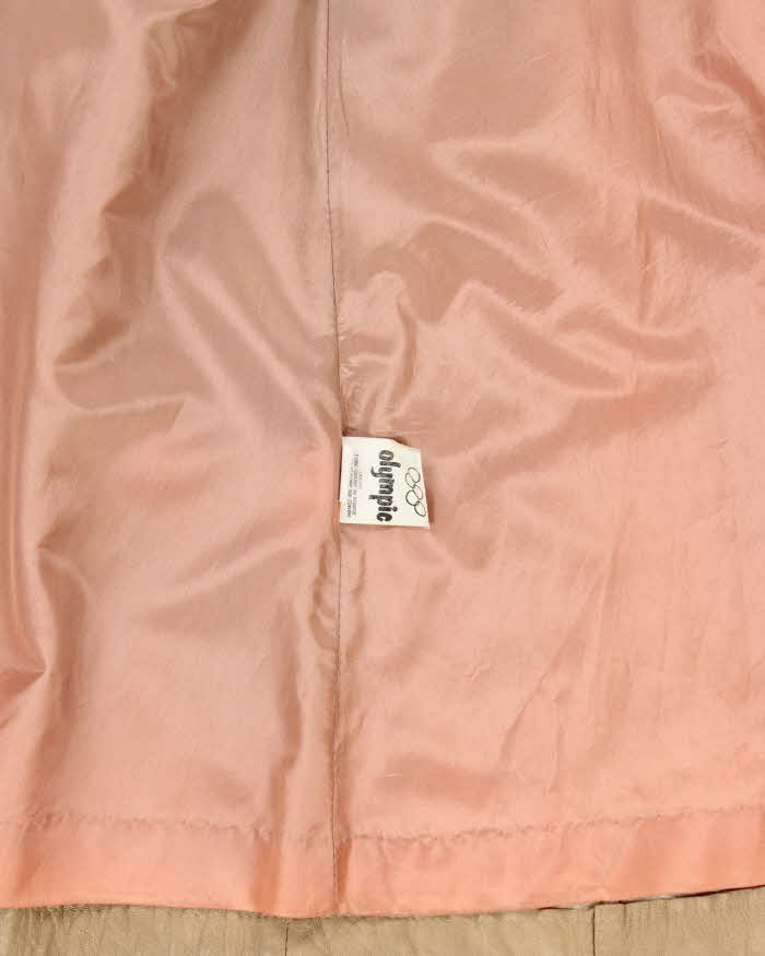 Vintage 1980s Olympic Long Leather Jacket - M