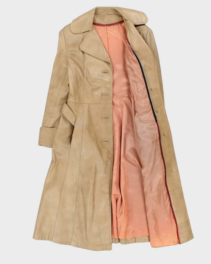 Vintage 1980s Olympic Long Leather Jacket - M