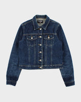 Vintage Y2K 00s Polo Jeans Ralph Lauren Women's Dark Wash Denim Jacket - S