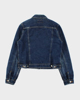 Vintage Y2K 00s Polo Jeans Ralph Lauren Women's Dark Wash Denim Jacket - S