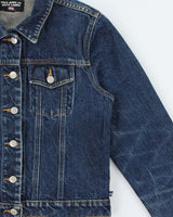 Vintage Y2K 00s Polo Jeans Ralph Lauren Women's Dark Wash Denim Jacket - S