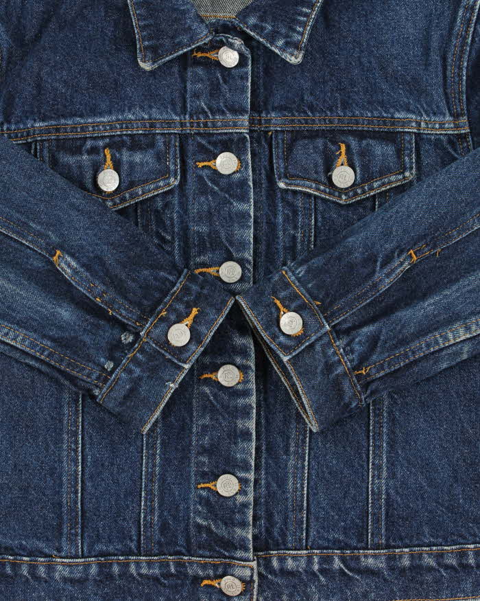 Vintage Y2K 00s Polo Jeans Ralph Lauren Women's Dark Wash Denim Jacket - S