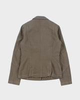 Vintage Y2K 2006 Adidas Originals 'Respect Me' By Missy Elliot Women's Khaki Canvas Military Blazer Jacket - M