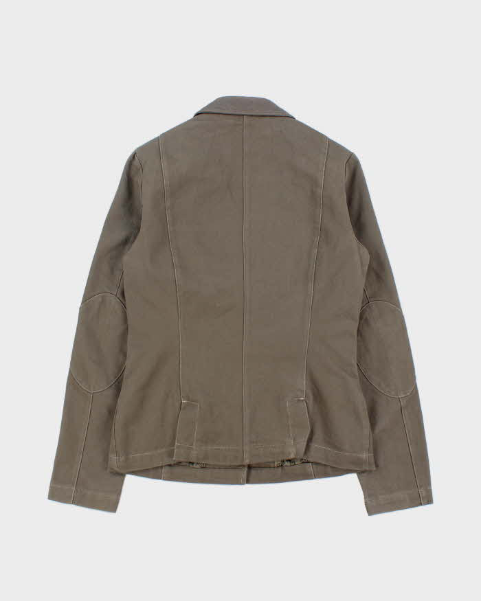 Vintage Y2K 2006 Adidas Originals 'Respect Me' By Missy Elliot Women's Khaki Canvas Military Blazer Jacket - M