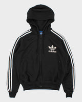 Vintage Y2K 00s Adidas Originals Felt Trefoil Hooded Track Jacket - M