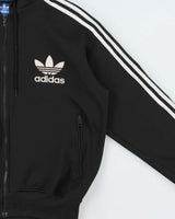 Vintage Y2K 00s Adidas Originals Felt Trefoil Hooded Track Jacket - M
