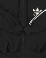Vintage Y2K 00s Adidas Originals Felt Trefoil Hooded Track Jacket - M