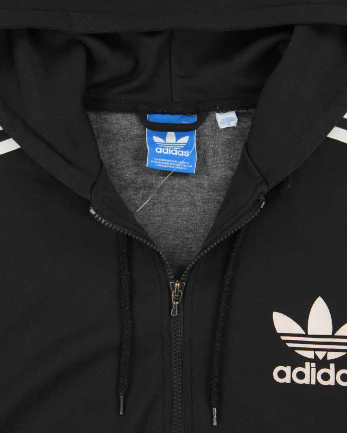 Vintage Y2K 00s Adidas Originals Felt Trefoil Hooded Track Jacket