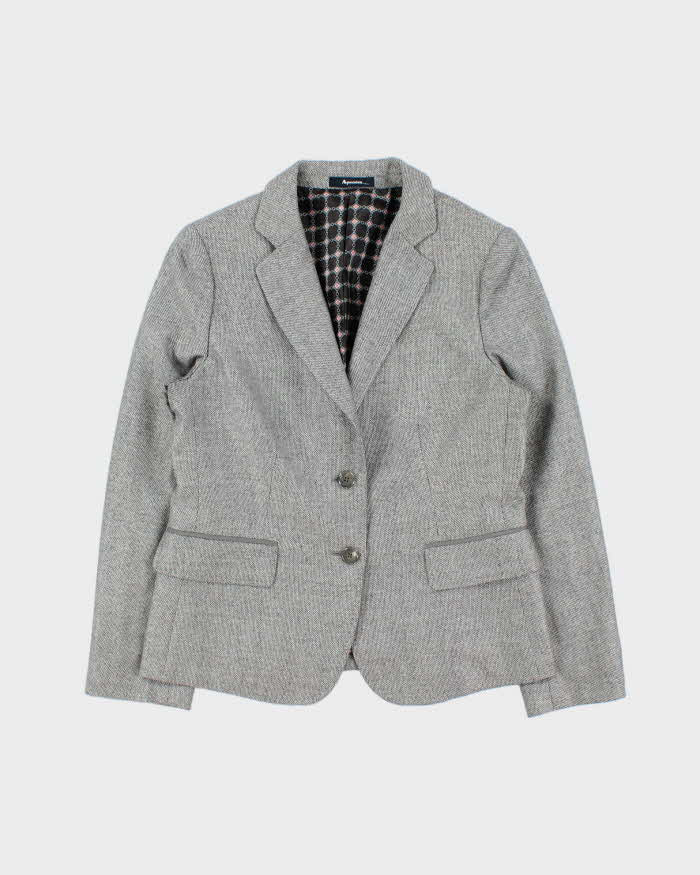 Vintage Aquascutum Wool &amp; Silk Blend Blazer Jacket - S
