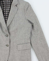 Vintage Aquascutum Wool &amp; Silk Blend Blazer Jacket - S