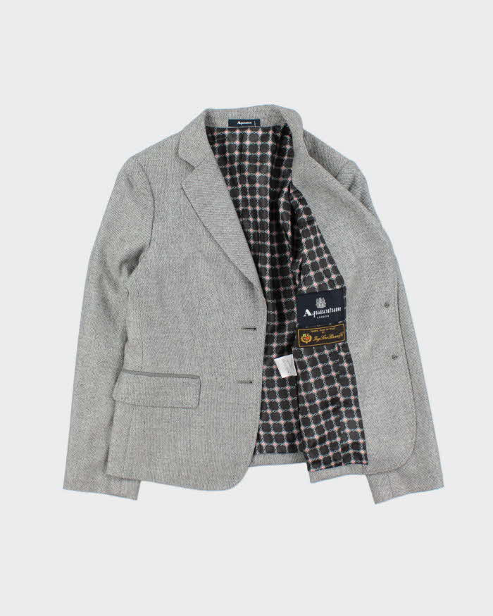 Vintage Aquascutum Wool &amp; Silk Blend Blazer Jacket - S
