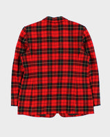 Vintage 1990s Pendleton Women's Made In USA Tartan Wool Oversized Blazer - L