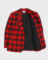 Vintage 1990s Pendleton Women's Made In USA Tartan Wool Oversized Blazer - L