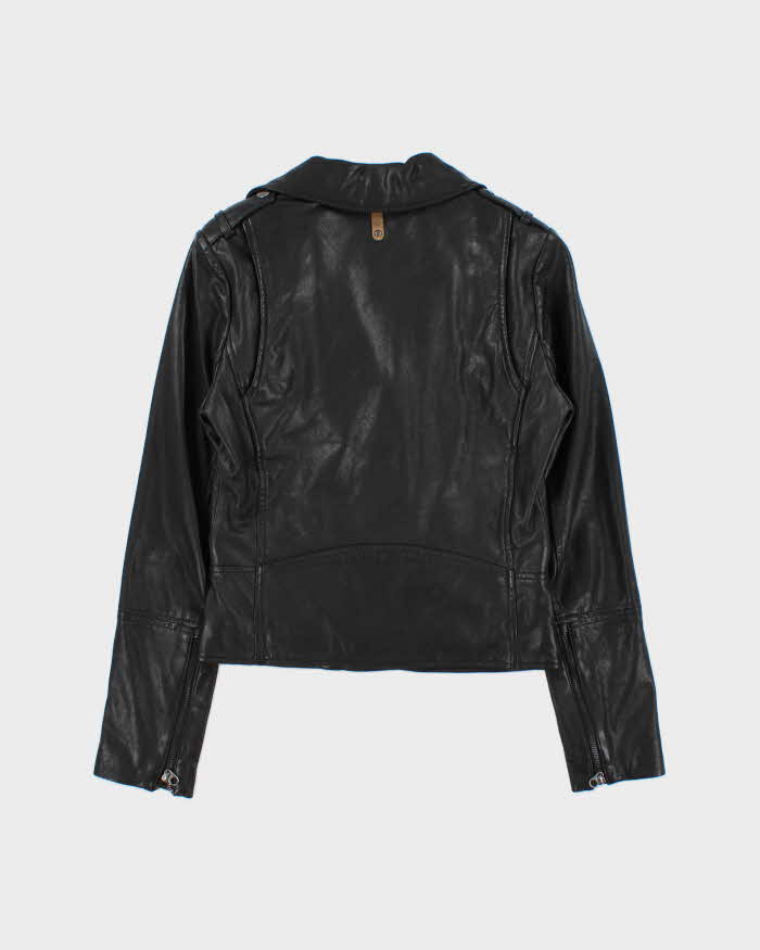 SS2022 Mackage Women's Lamb Leather Moto Classic Biker Jacket - XS
