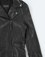SS2022 Mackage Women's Lamb Leather Moto Classic Biker Jacket - XS