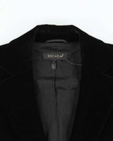Vintage Y2K 00s Escada Women's Velvet Cropped Belted Blazer- M