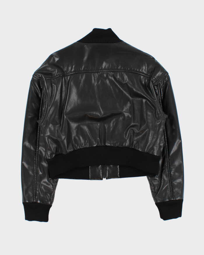 Vintage DKNY Women's Oversized Boxy Lamb Leather Bomber Jacket - M
