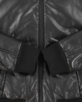 Vintage DKNY Women's Oversized Boxy Lamb Leather Bomber Jacket - M
