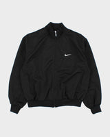 Vintage 1990s Nike Women's Embroidered Mesh Cropped Track Jacket - M