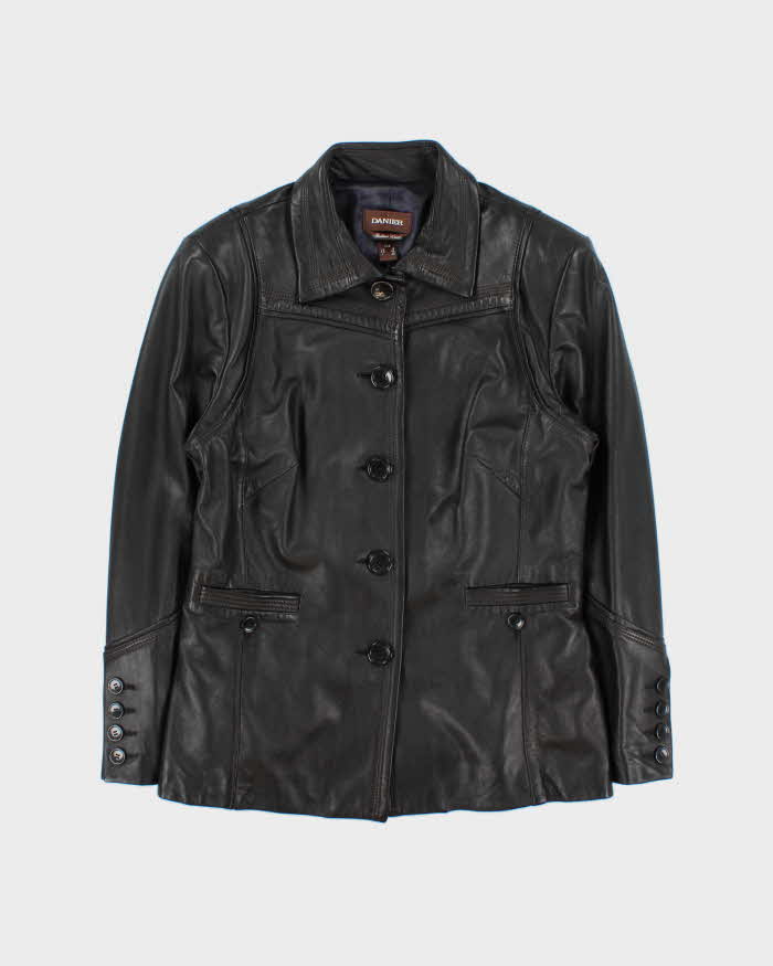 Vintage Danier Iridescent Lined Leather Jacket - L