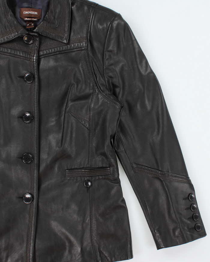 Vintage Danier Iridescent Lined Leather Jacket - L