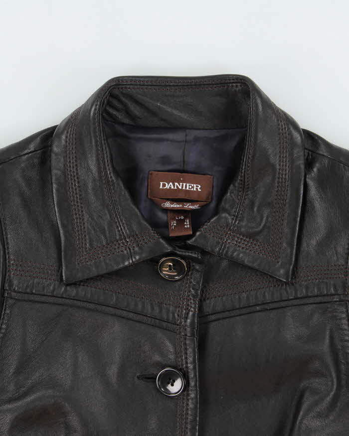 Vintage Danier Iridescent Lined Leather Jacket - L
