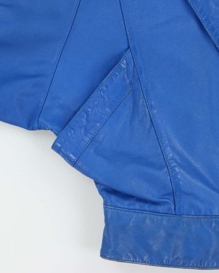 Vintage 1980s Danier Sport Shoulder Pad Batwing Leather Jacket - S