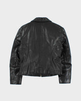 Vintage 1990s Rudsak Quilt Lined Structed Leather Jacket - M