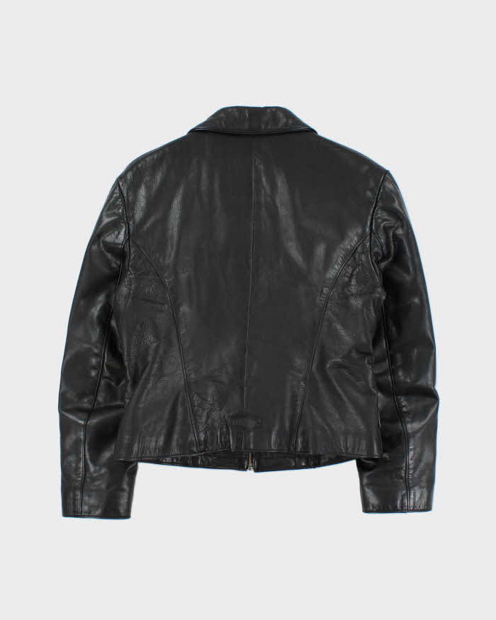 Vintage 1990s Rudsak Quilt Lined Structed Leather Jacket - M