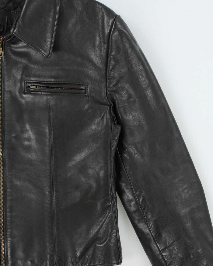 Vintage 1990s Rudsak Quilt Lined Structed Leather Jacket - M