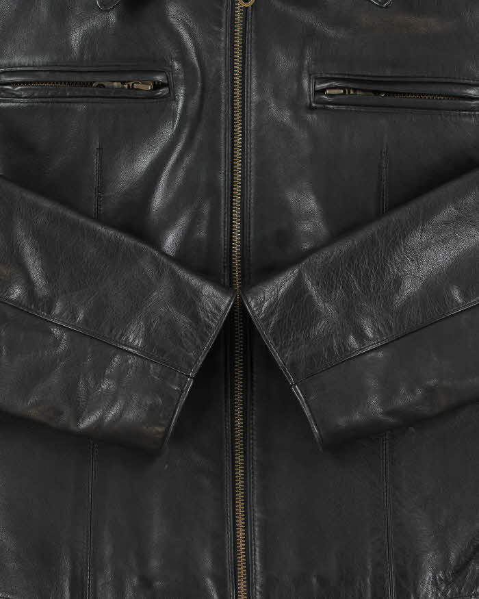 Vintage 1990s Rudsak Quilt Lined Structed Leather Jacket - M